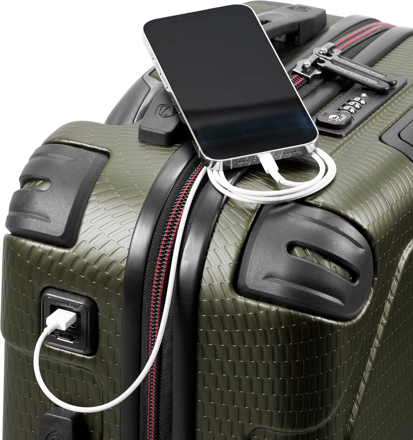 Traveler's Choice Maxporter II Polycarbonate Hardside Trunk with Spinner Wheels, Green, 22-Inch Carry-on Luggage