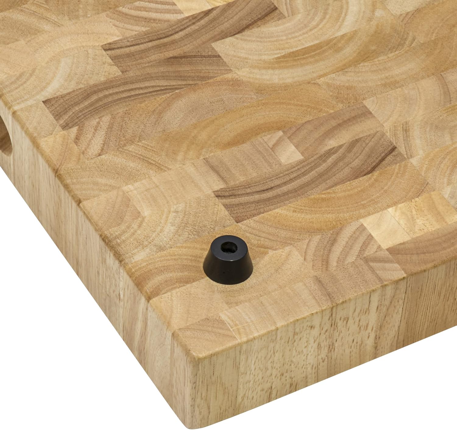 Ruvati 17 x 16 x 2 inch thick End-Grain French Oak Butcher Block Solid Wood Large Cutting Board - RVA2445OAK