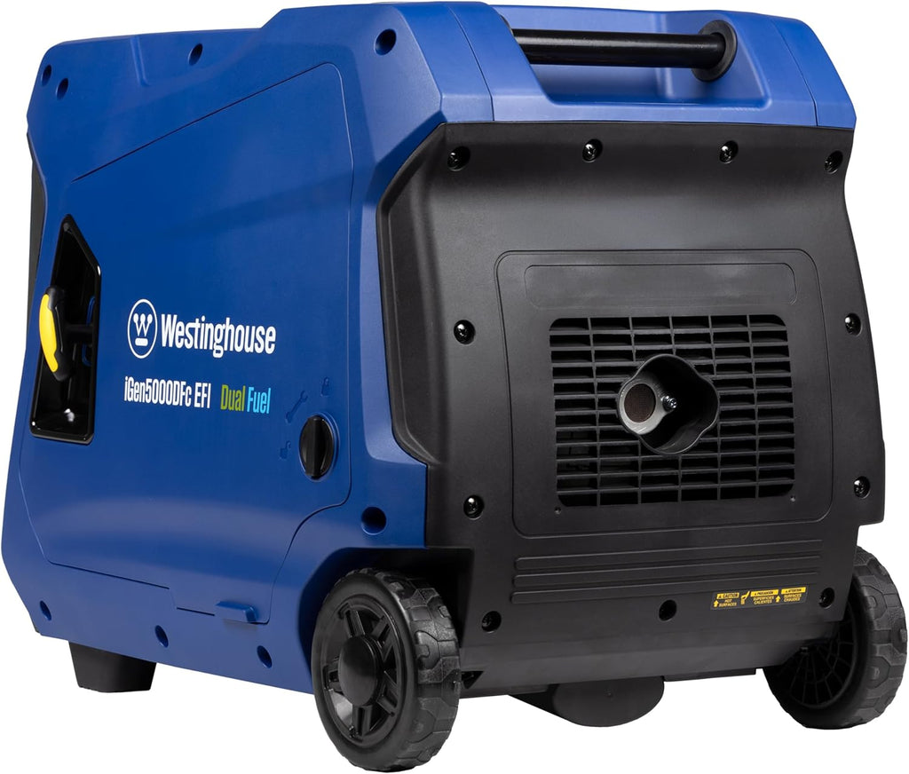 Westinghouse 5000 Peak Watt Super Quiet Dual Fuel Portable Inverter EFI Generator, Remote Electric Start, Gas & Propane Powered, RV Ready, CO Sensor, Parallel Capable, CARB Compliant