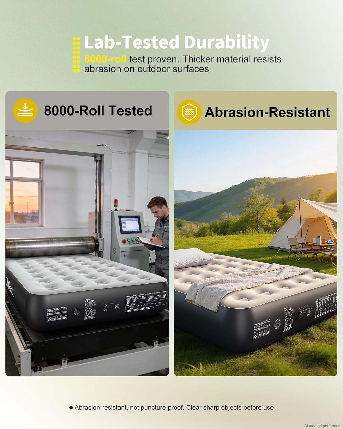 OhGeni Air Mattress Full with Built in Pump, 13" Raised Inflatable Blow up Mattress, Family Choice Award Winner, Portable Foldable Bed with Upgraded Surface for Home & Camping, 600 lbs