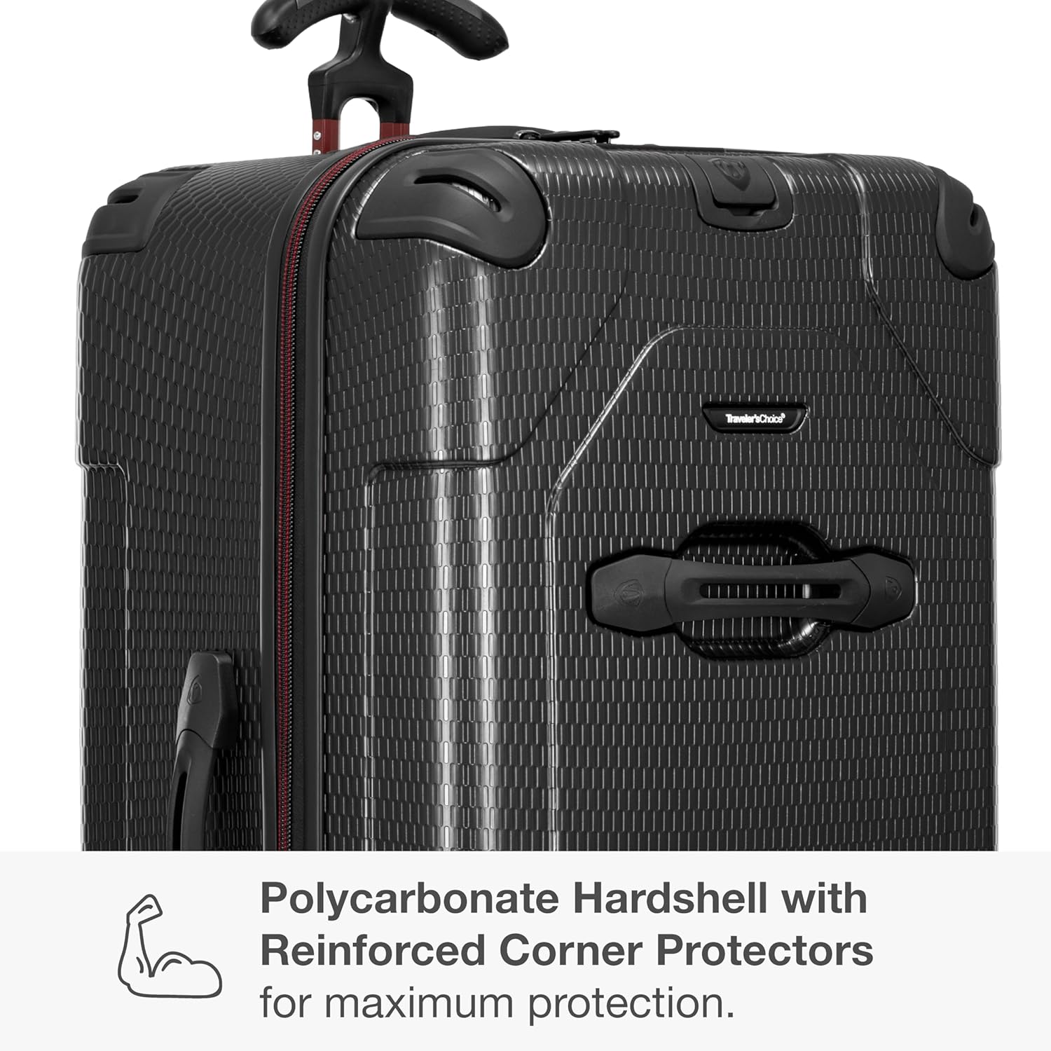 Traveler's Choice Maxporter II Polycarbonate Hardside Trunk with Spinner Wheels, Black, 31-Inch Large Trunk | Luggage