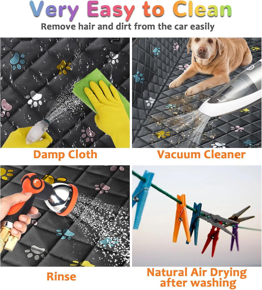 URPOWER Dog Car Seat Cover for Pets 100% Waterproof Seat Cover Hammock 600D Heavy Duty Scratch Proof Nonslip Durable Soft Back Seat Covers for Cars Trucks and SUVs