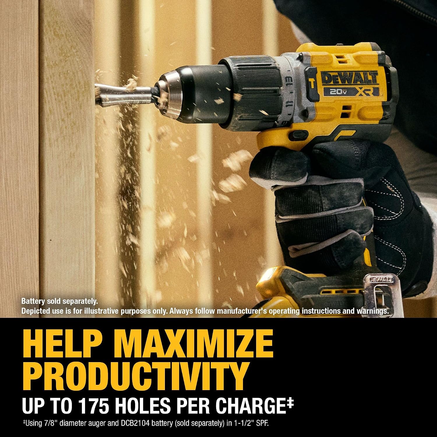 DEWALT 20V MAX XR 1/2 in. Brushless Cordless Hammer Drill Kit With 5AH Battery and Charger (DCD806H1)