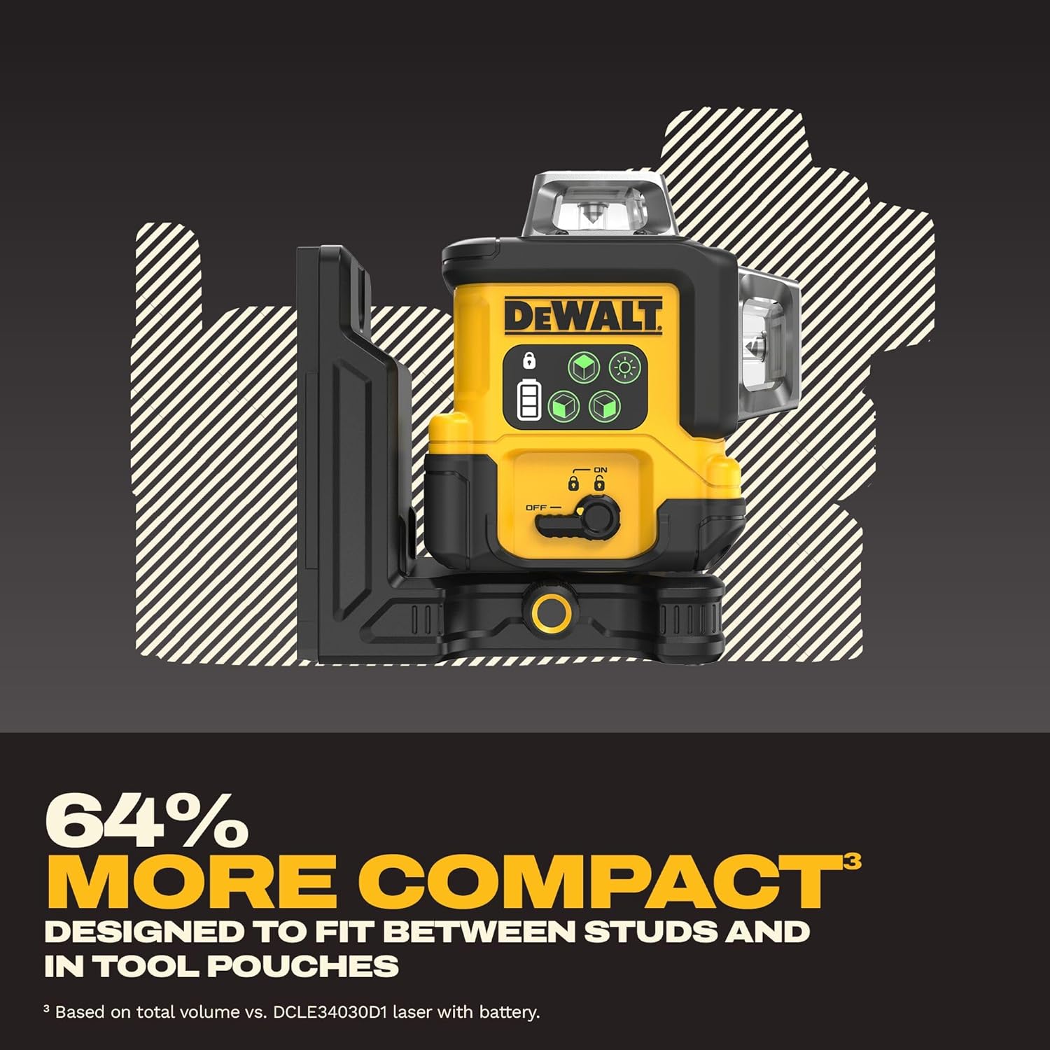 DEWALT Laser Level 360 Self Leveling, USB-C Rechargeable 3x360 Green Line Laser Leveler Tool, Fast Charging, 9 Hrs of Runtime, 1/8 inch Accuracy (DCLE14361GB)