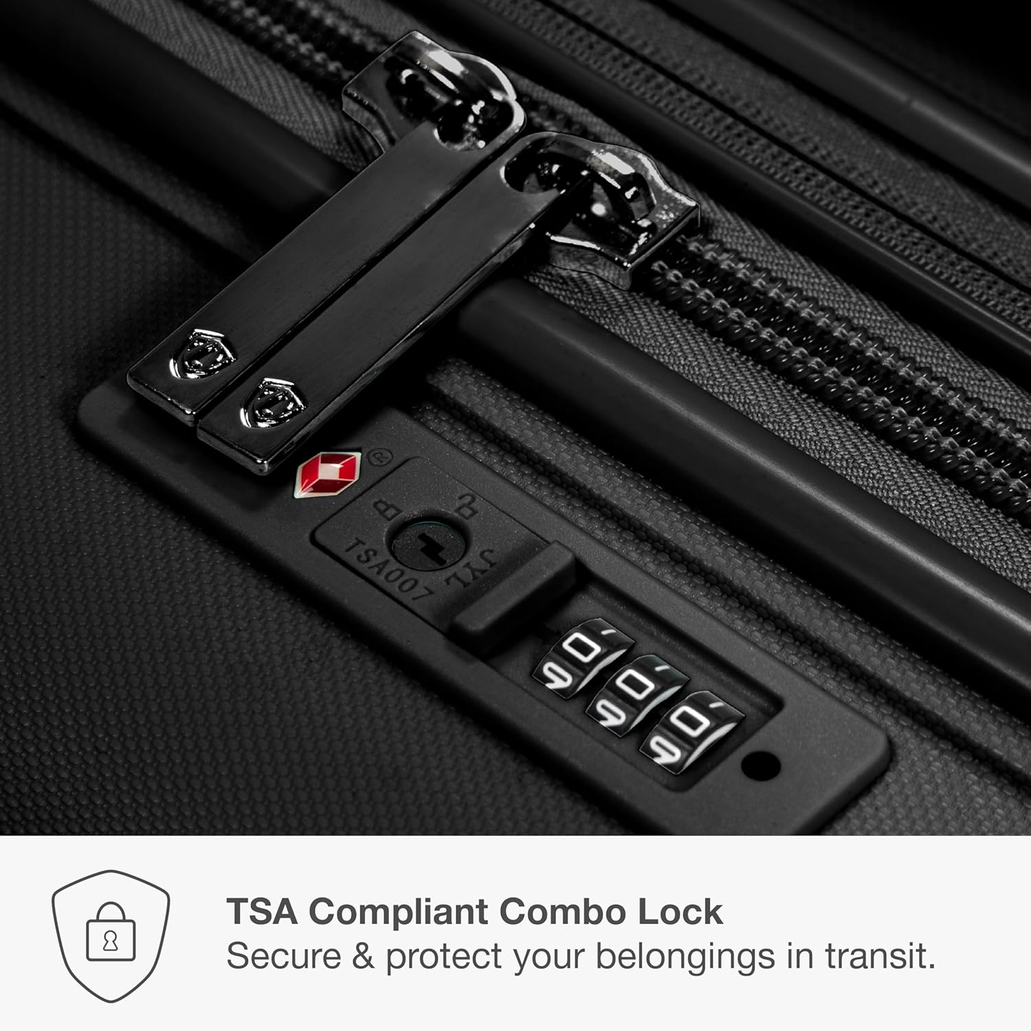 Traveler's Choice Pagosa Hardshell Expandable Luggage with Spinner Wheels, Black, 22-Inch Carry-on