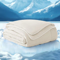 Bedsure Cooling Blankets for Hot Sleepers - Cooling Comforter, Cold Summer Blanket Queen Size for Bed, Ice Breathable and Lightweight Gift for Night Sweats, Linen, 90x90 Inches
