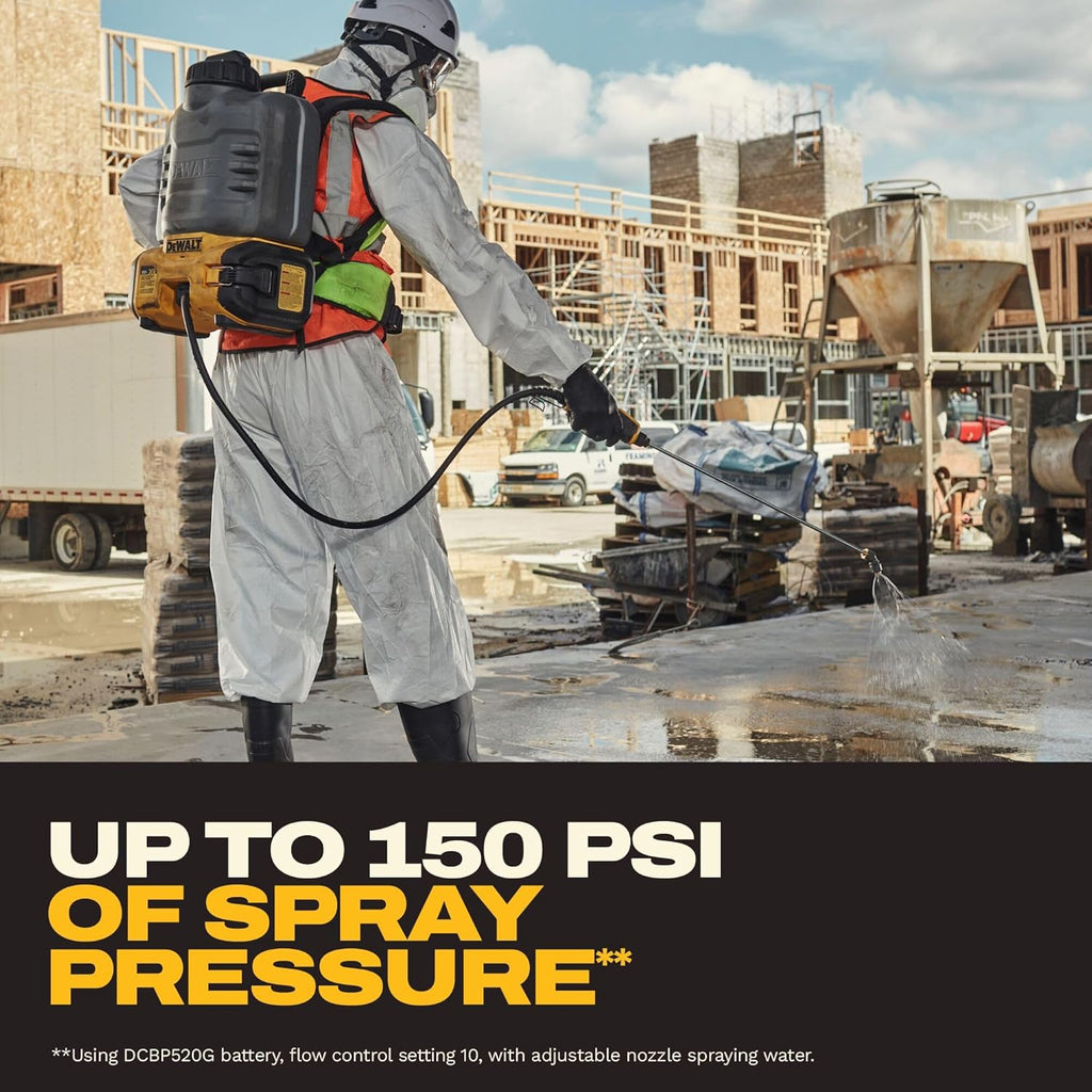 DEWALT 20V MAX XR High Capacity Concrete Chemical Sprayer Kit with Oil-Resistant 5Ah Powerstack Battery and Charger (DCCS1100GH1)