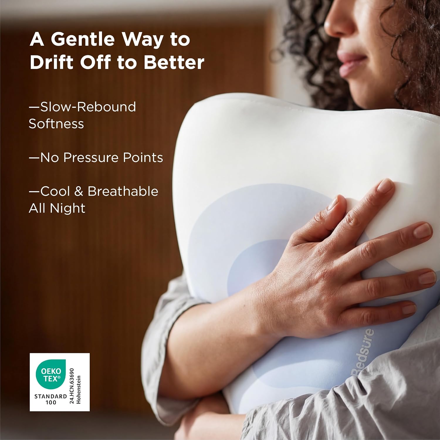 Bedsure Cervical Neck Pillow - Memory Foam Pillows for Ergonomic Orthopedic Pillow for Neck Pain Relief, Double - Sided Design Shape Gently Cradles Head & Provides for Side & Back Sleepers