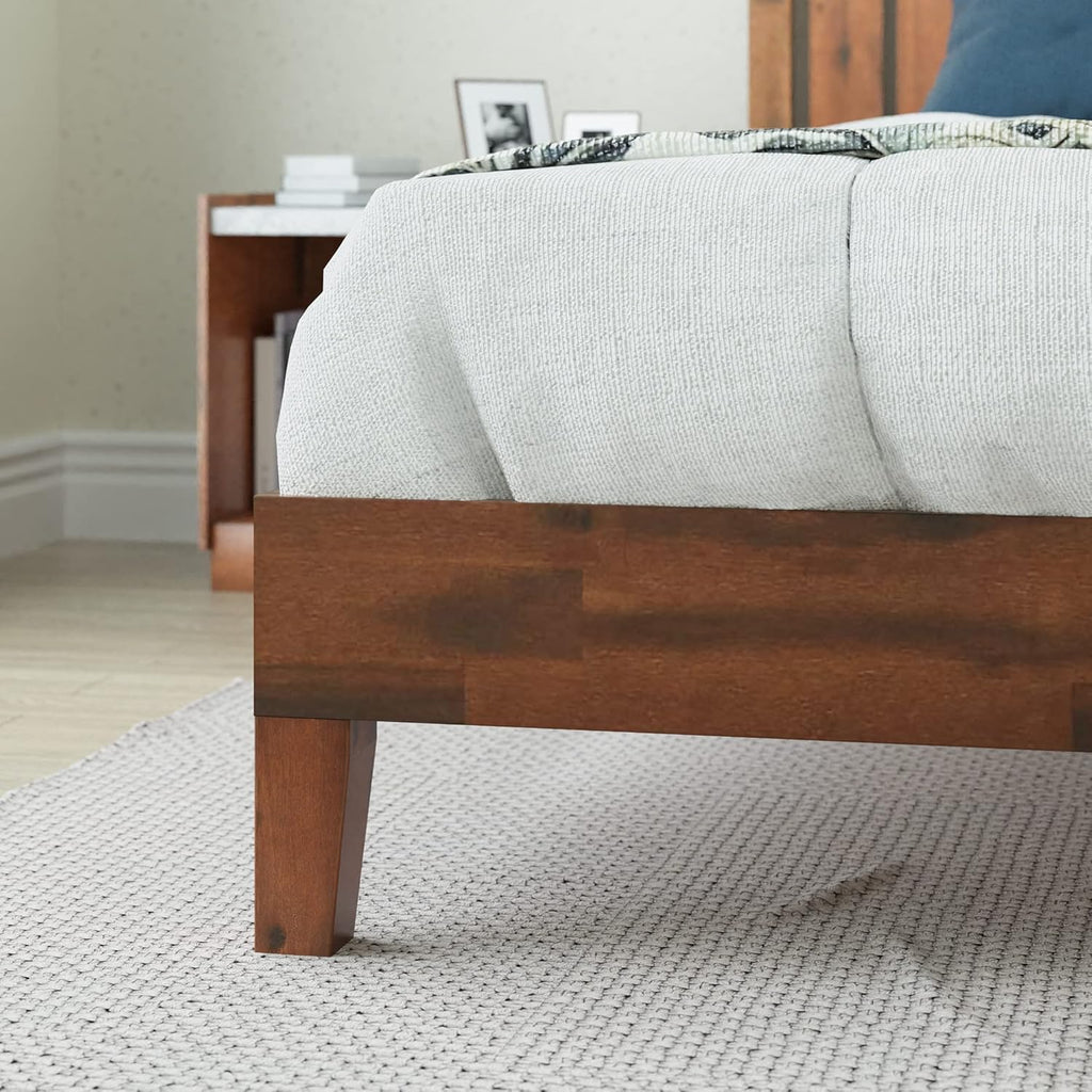 Zinus Vivek Deluxe Wood Platform Bed Frame with Headboard, Wood Slat Support, No Box Spring Needed, Easy Assembly, King