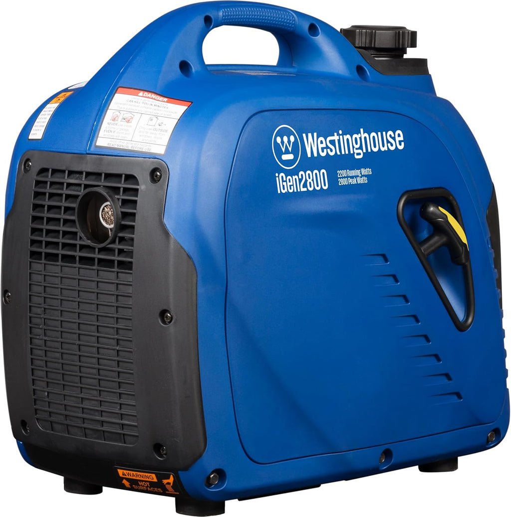 Westinghouse 2800 Peak Watt Super Quiet & Lightweight Portable Inverter Generator, Gas Powered, Parallel Capable, Long Run Time