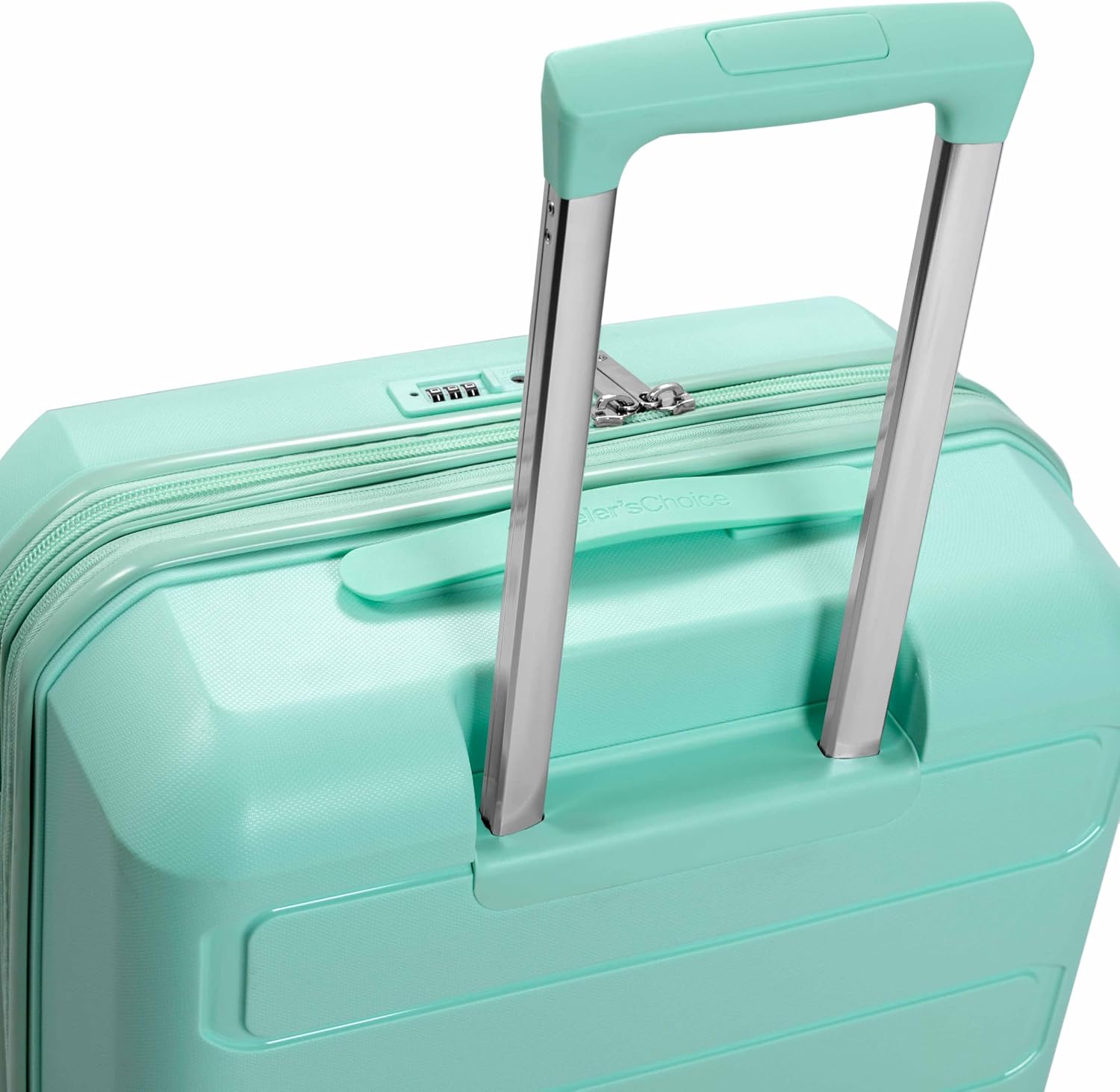 Traveler's Choice Pagosa Hardshell Expandable Luggage with Spinner Wheels, Mint, 27-Inch Medium