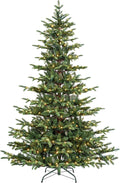 6 ft Lighted Artificial Christmas Tree, 797 PE&PVC Branch Tips, 330 Warm White LED Lights, Premium Stand, Easy Assembly for Indoor Holiday Decorating