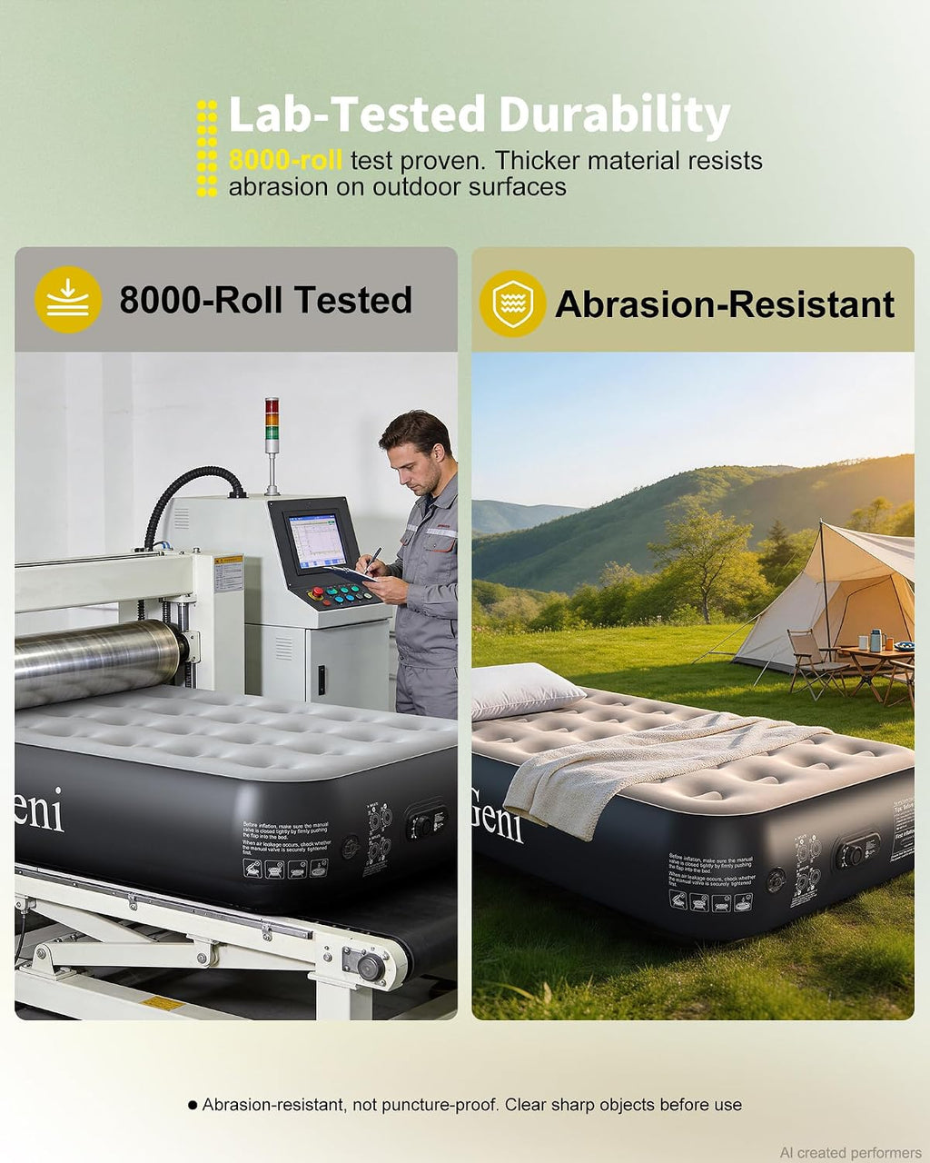 OhGeni Twin Air Mattress with Built in Pump, Family Choice Award Winner, 13" Camping Inflatable Blow up Bed with External Valve, Portable Foldable Airbed for Home & Outdoor, 300lbs