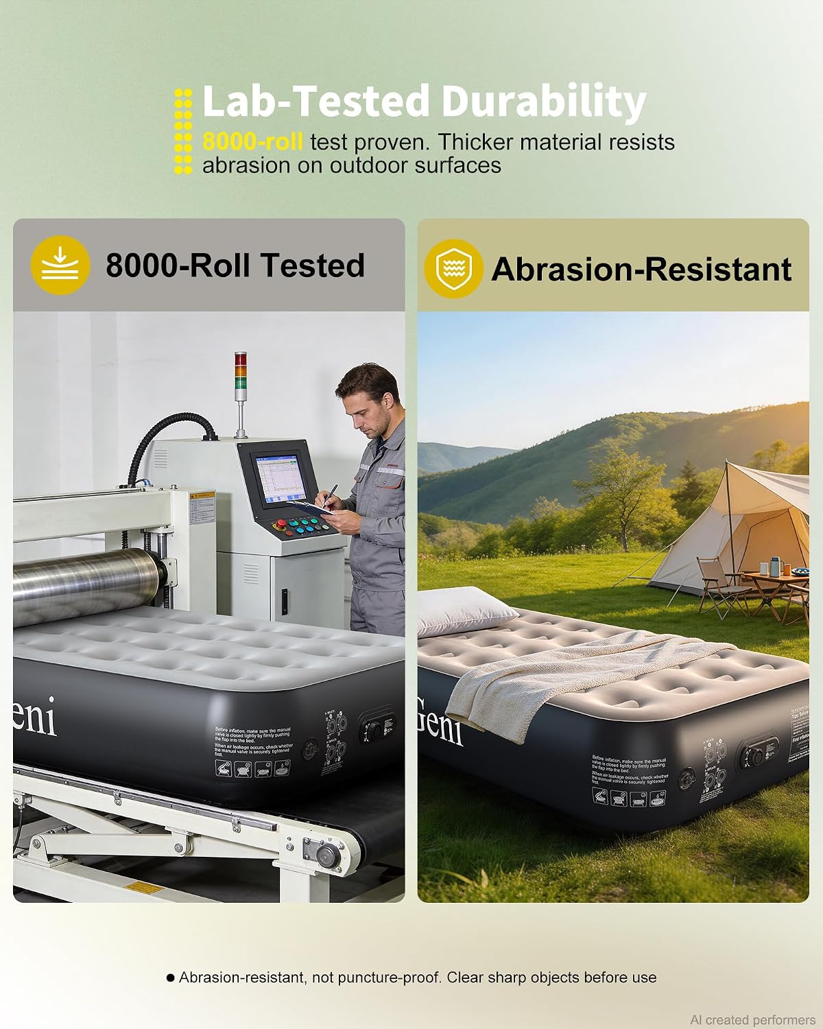 OhGeni Twin Air Mattress with Built in Pump, Family Choice Award Winner, 13" Camping Inflatable Blow up Bed with External Valve, Portable Foldable Airbed for Home & Outdoor, 300lbs