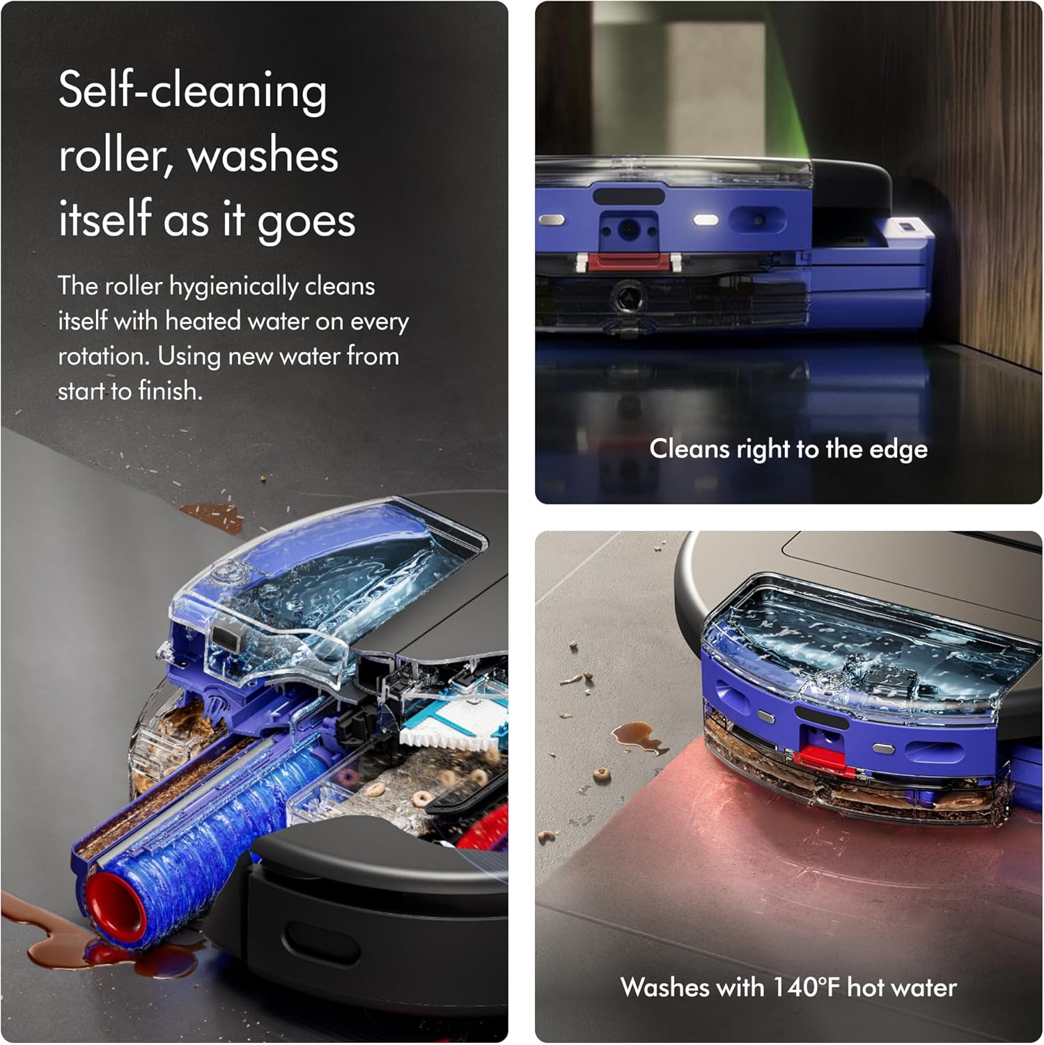 Dyson Spot+Scrub Ai™ Wet and Dry Robot Vacuum - Self Cleaning Wet Roller, 18000 PA Suction, Detangling Roller, Ai Stain Identification