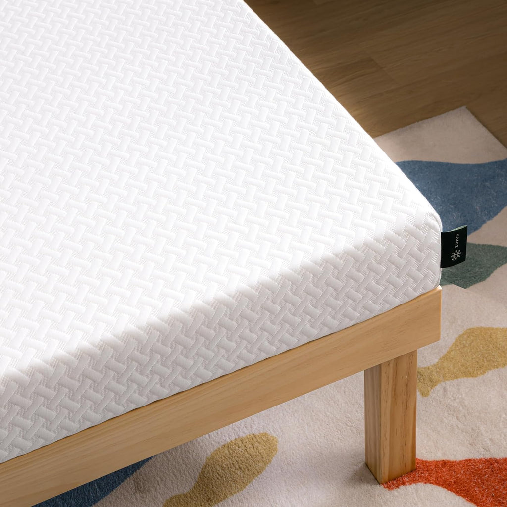 Zinus 5 Inch Twin Cooling Essential Memory Foam Mattress [NewVersion], Fiberglass Free, Medium Feel, Breathable Cooling Layers, Certified Safe Materials