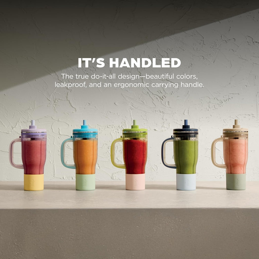 Ninja Blendboss™ | Personal Blender for Smoothies & Frozen Drinks | 26oz Travel Tumbler with LeakProof Lid, Chug Spout & Detachable Straw | Auto-iQ Technology | Blue Raspberry | DB351BL
