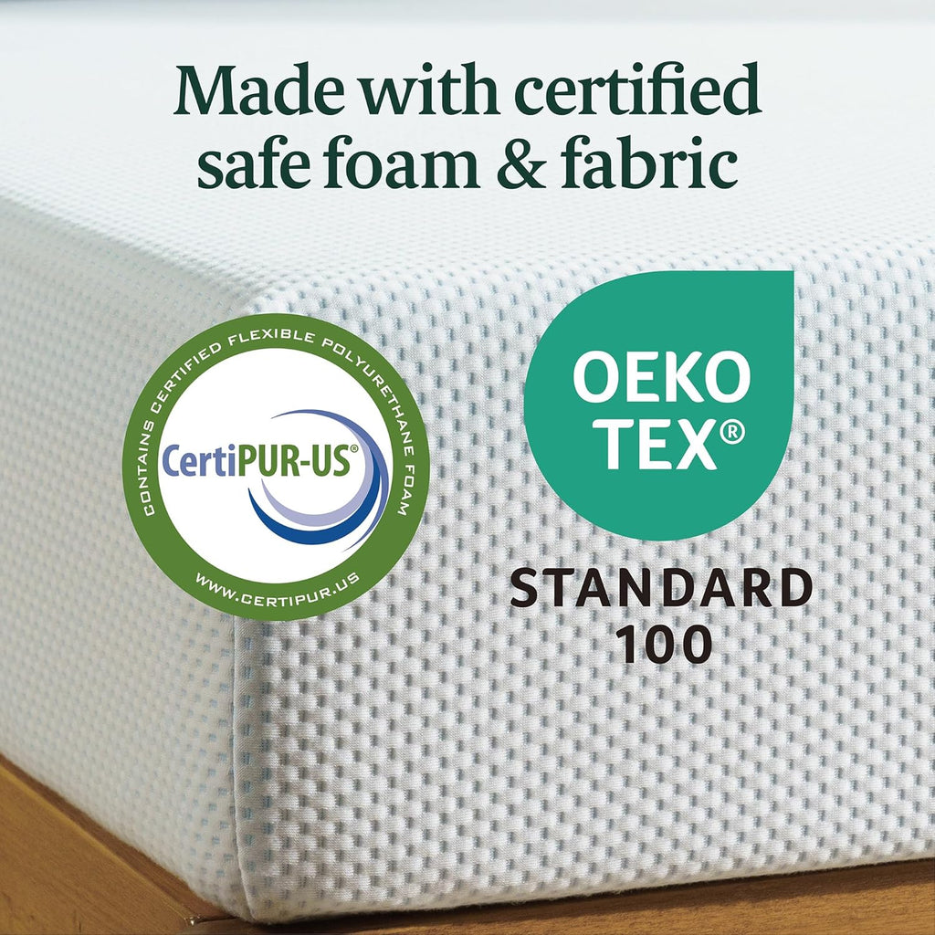 Zinus 12 Inch Green Tea Cooling Memory Foam Mattress [New Version], King, Fiberglass Free, Medium Firmness, Cooling Gel Foam, Certified Safe Foams & Fabric, Mattress in A Box