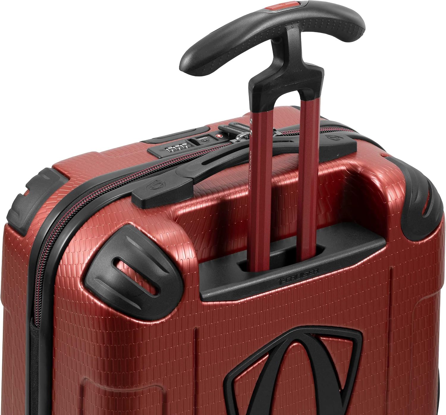 Traveler's Choice Maxporter II Polycarbonate Hardside Trunk with Spinner Wheels, Red, 22-Inch Carry-on Luggage