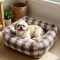 WESTERN HOME WH Dog Bed for Small Medium Dogs - Washable Small Dog Bed, High Back Support Pet Sofa with Sides, Soft Pet Beds with Anti Slip Bottom, 25inch, Purple