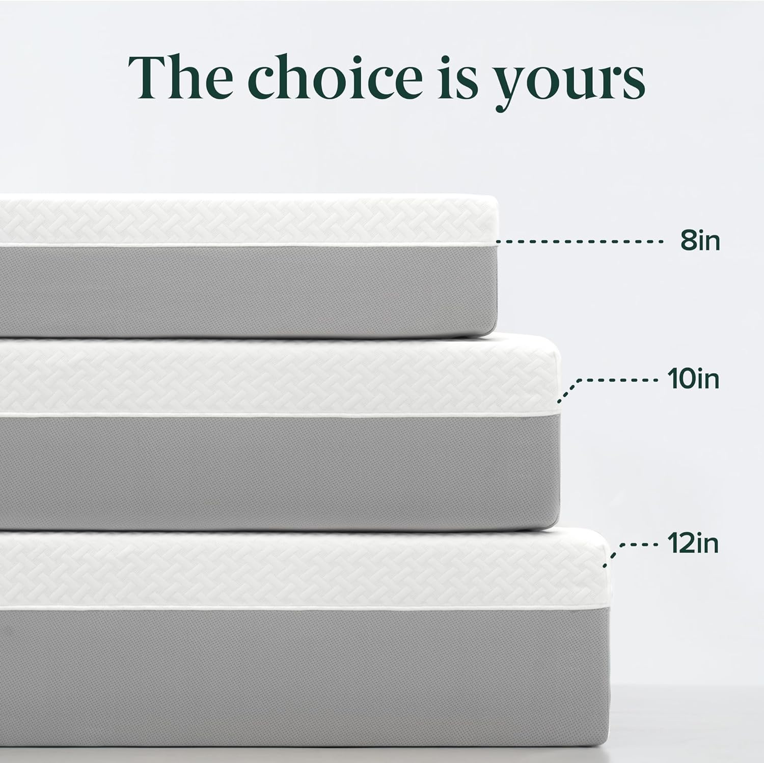 Zinus 10 Inch Green Tea Essential Memory Foam Mattress [New Version], Queen, Fiberglass Free, Medium Feel, Breathable Airflow Memory Foam, Certified Safe Foams & Fabric, Mattress in A Box