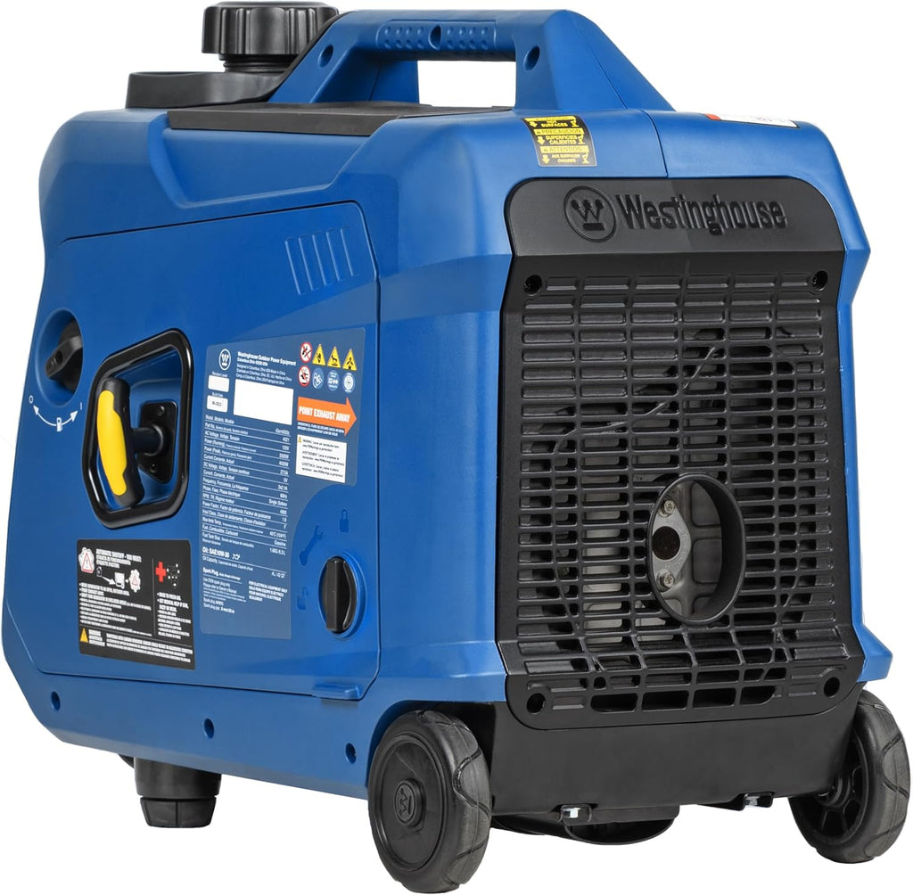 Westinghouse 4000 Peak Watt Super Quiet Portable Inverter Generator, Remote Electric Start with Auto Choke, RV Ready 30A Outlet, Gas Powered, CO Sensor, Parallel Capable