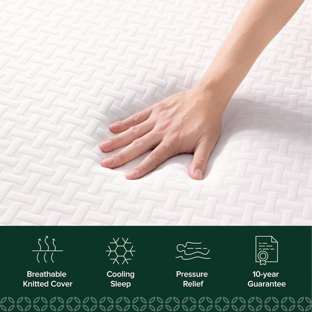 Zinus 5 Inch Twin Cooling Essential Memory Foam Mattress [NewVersion], Fiberglass Free, Medium Feel, Breathable Cooling Layers, Certified Safe Materials
