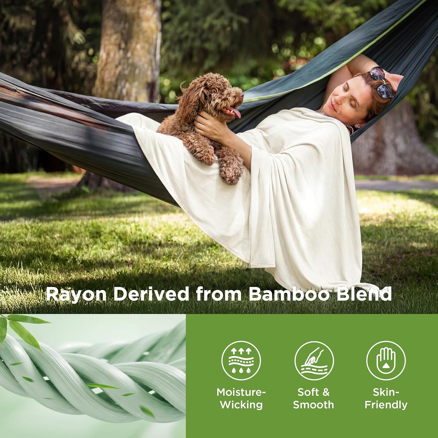 Bedsure Off White Cooling Blanket for Hot Sleepers - Summer Cold Throw Blanket for Bed, Arc-Chill Lightweight Summer Bedding, Cool Thin Ice Cold Cooled Throws with Rayon Derived from Bamboo, 50x70