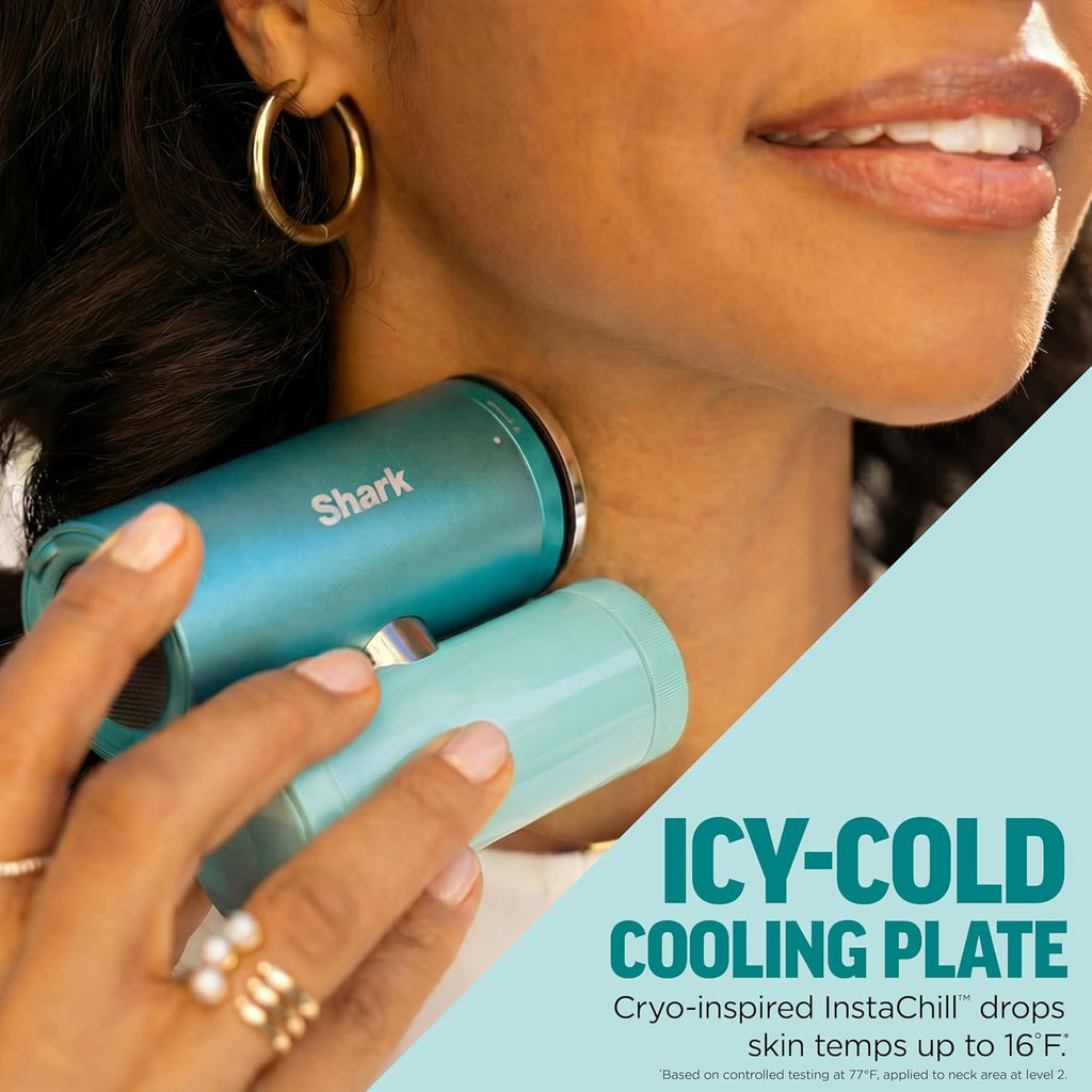Shark ChillPill – The Only 3-in-1 Personal Cooling System with Fan, InstaChill Cooling Plate & Dry-Touch Mist – Portable, Handheld, Drops Skin Temp Up to 16°F, 10 Speeds, Dragon Fruit, FA022PK