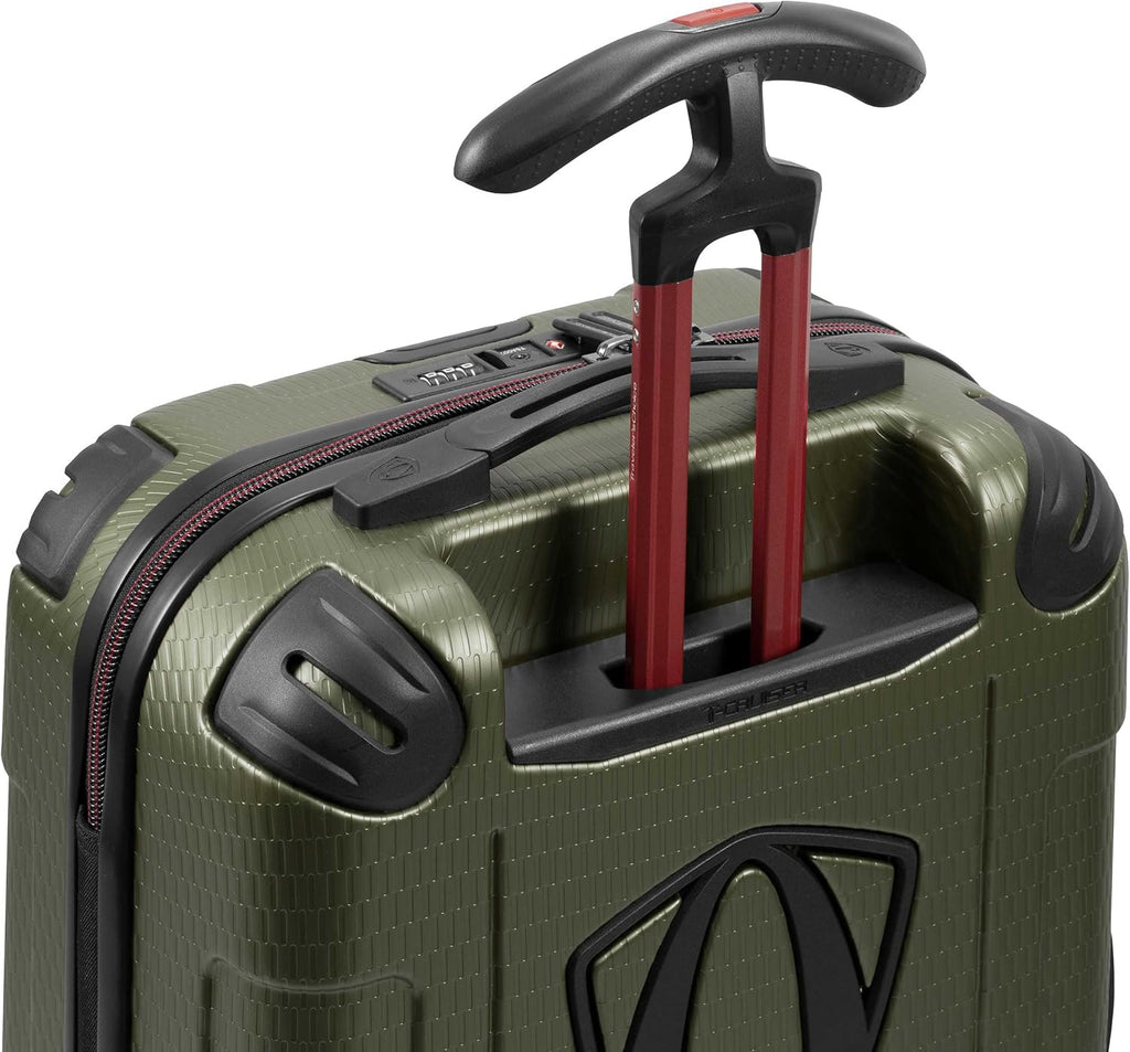 Traveler's Choice Maxporter II Polycarbonate Hardside Trunk with Spinner Wheels, Green, 22-Inch Carry-on Luggage