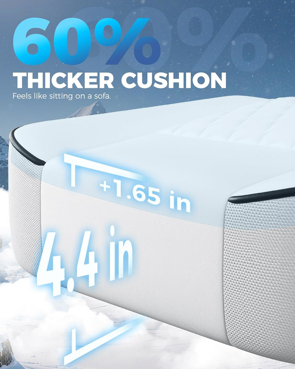 GTPLAYER Big and Tall Gaming Chair with Footrest, Ergonomic Office Desk Chair with 4.4in Thick Cushion and Wide Wingless Seat, Comfortable Leather Computer Chair, Predator Series, White