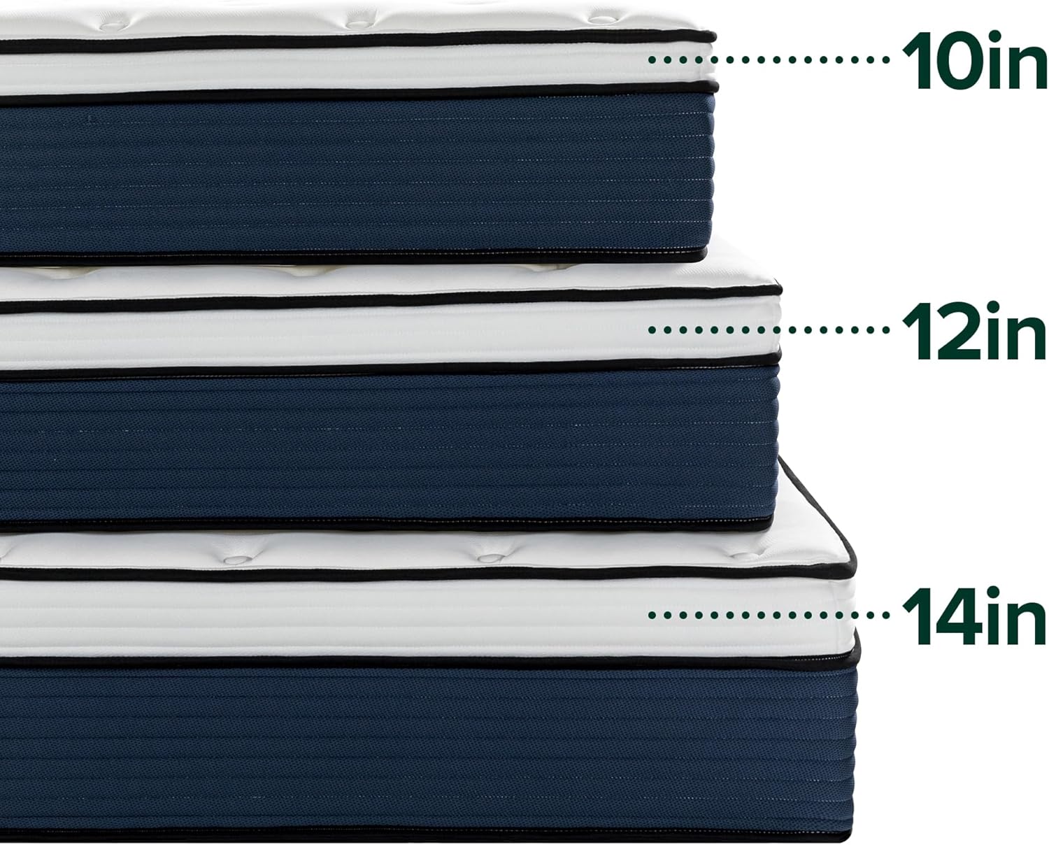 Zinus 12 Inch Comfort Support Hybrid Mattress [New Version], Queen, Fiberglass Free, Medium Plush, Motion Isolation, Certified Safe Foams & Fabric, Mattress in A Box