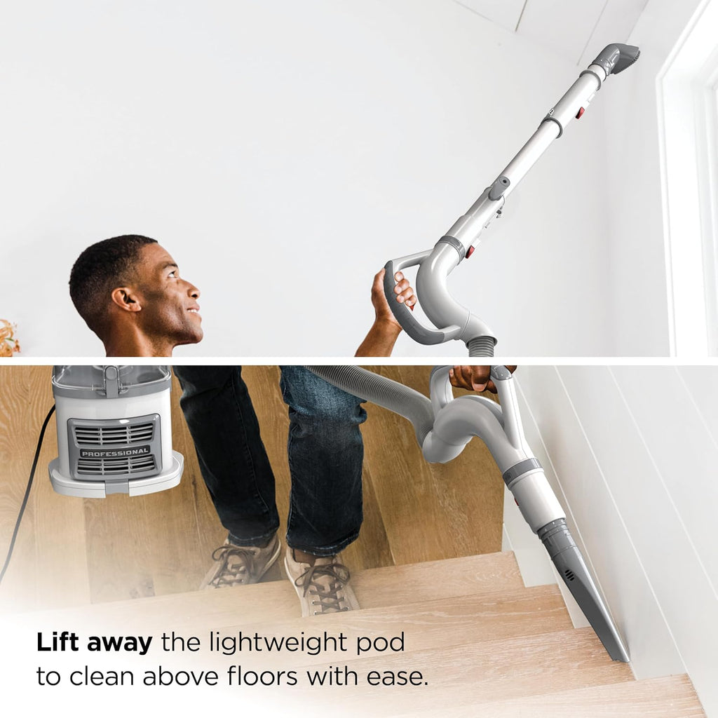 Shark Upright Vacuum Cleaner | Navigator Lift-Away | Pet Hair, Carpet & Hard Floor Cleaning | Dusting Brush & Crevice Tool | HEPA Filter | Swivel Steering | White/Silver | NV356E