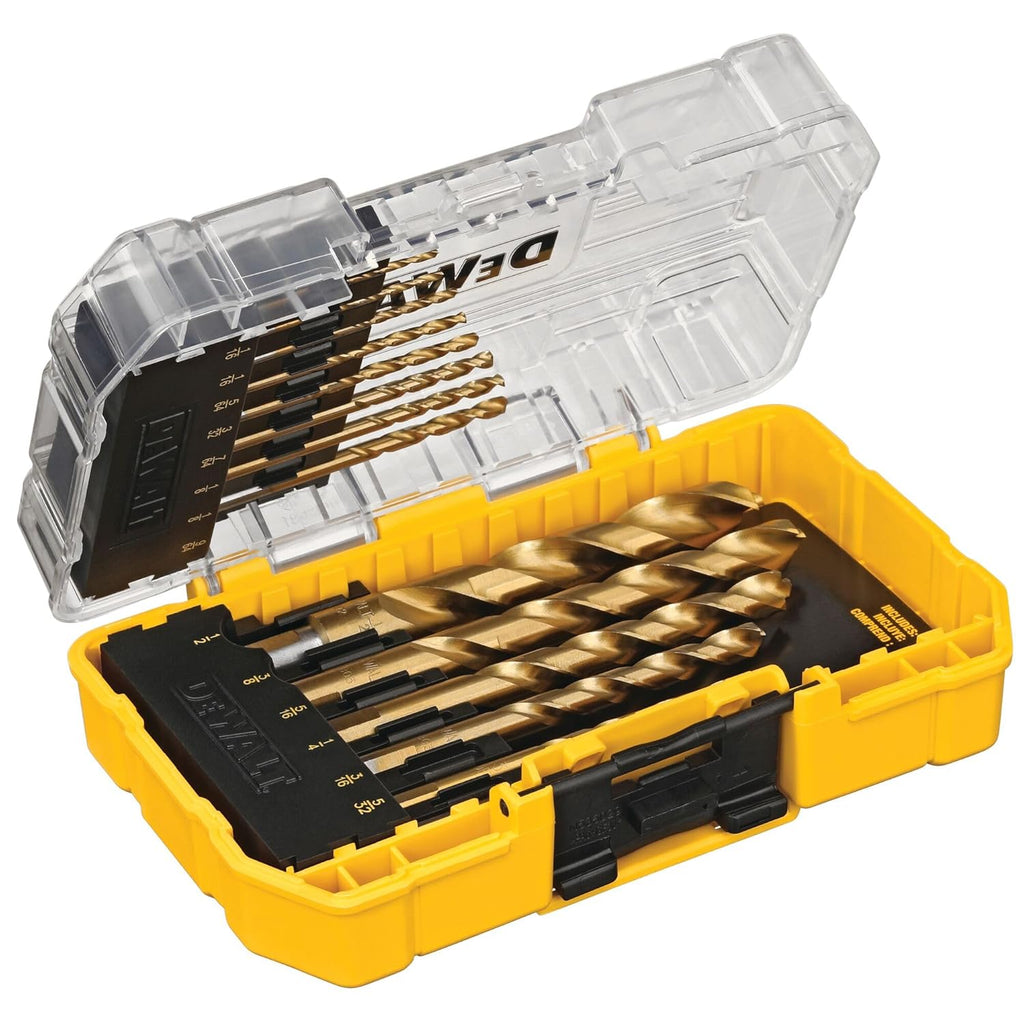 DEWALT Drill Bit Set, Titanium Nitride Coated, 14-Piece (DW1354)