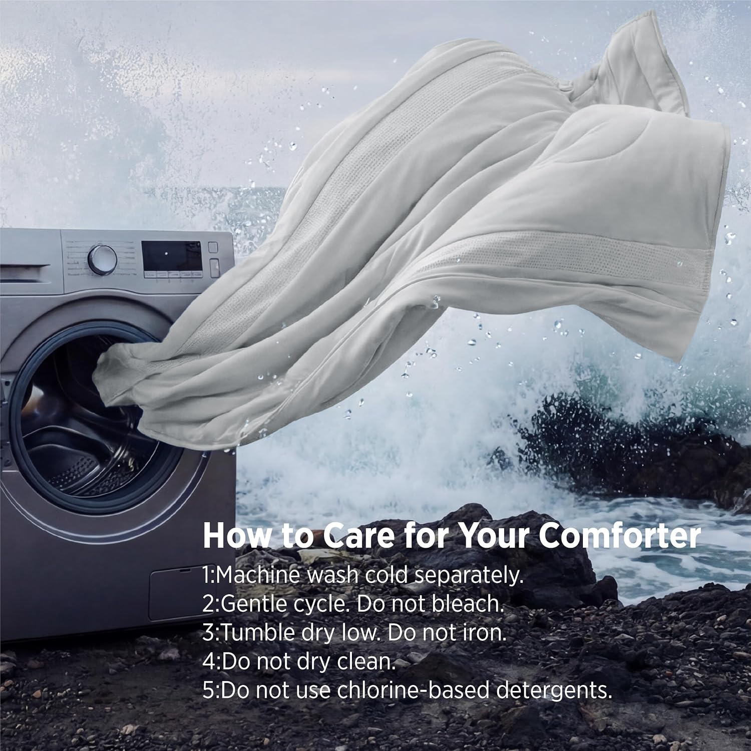 Bedsure CoolOxy Cooling Comforter King Size - 4X Breathable & Q-Max>0.45 Summer Comforter, Cooling Blankets for Hot Sleepers, Bedding for Night Sweats, Lightweight Duvet, Grey, 102x90 Inches