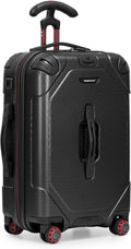 Traveler's Choice Maxporter II Polycarbonate Hardside Trunk with Spinner Wheels, Black, 22-Inch Carry-on Luggage
