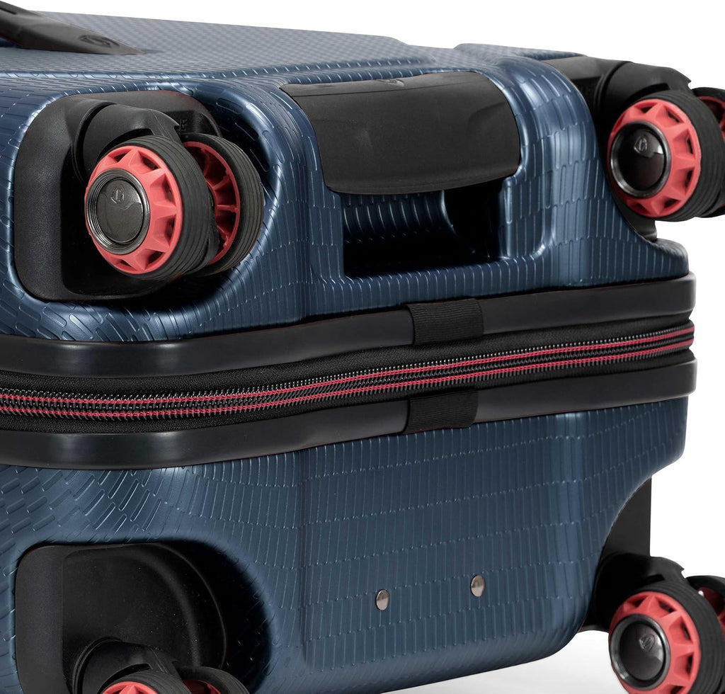 Traveler's Choice Maxporter II Polycarbonate Hardside Trunk with Spinner Wheels, Navy, 22-Inch Carry-on Luggage