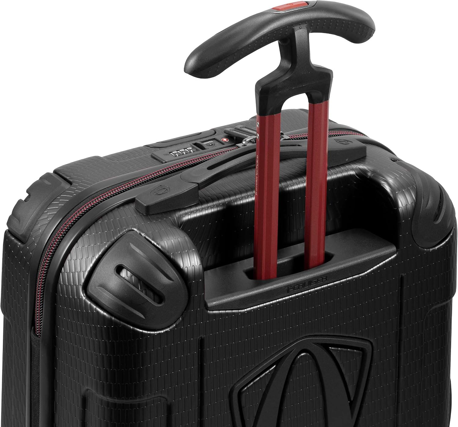 Traveler's Choice Maxporter II Polycarbonate Hardside Trunk with Spinner Wheels, Black, 22-Inch Carry-on Luggage