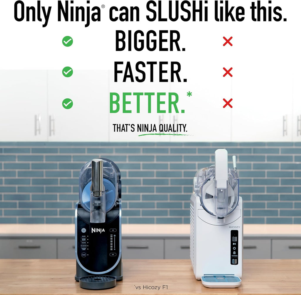 Ninja SLUSHi Frozen Drink & Slushie Machine with RapidChill Technology | 88 oz. Easy Fill Vessel | 5 Preset Programs | Make Margaritas, Frappés, & More | With Dishwasher Safe Parts | Black | FS301