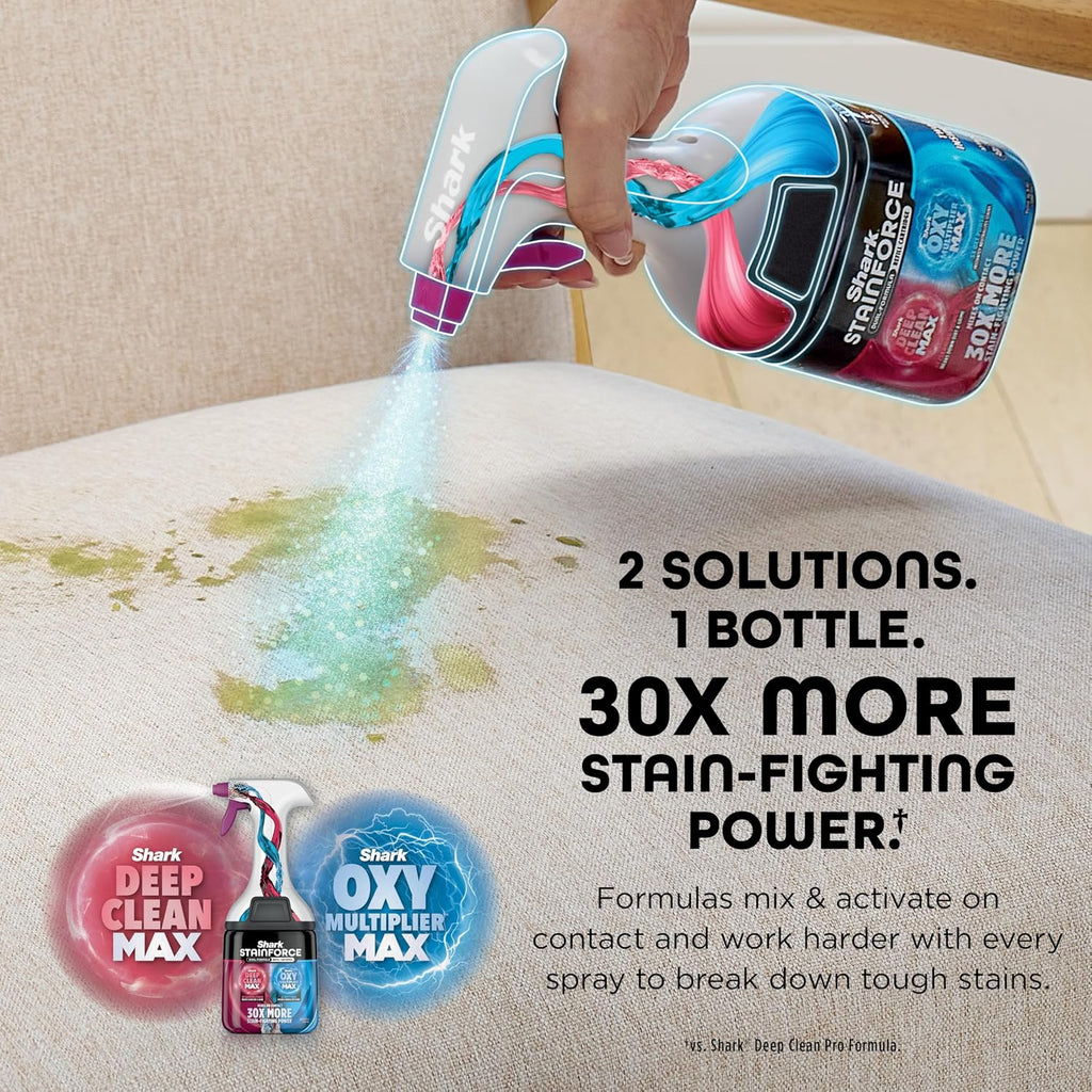 Shark StainForce Cordless Spot Cleaner, Dual-Activated Easy Spray Formula, OXY-Powered Stain Cleaning, Indoor + Outdoor, Carpets, Upholstery, Car Seats & Stairs, Pet Urine & Odor Remover, HX101