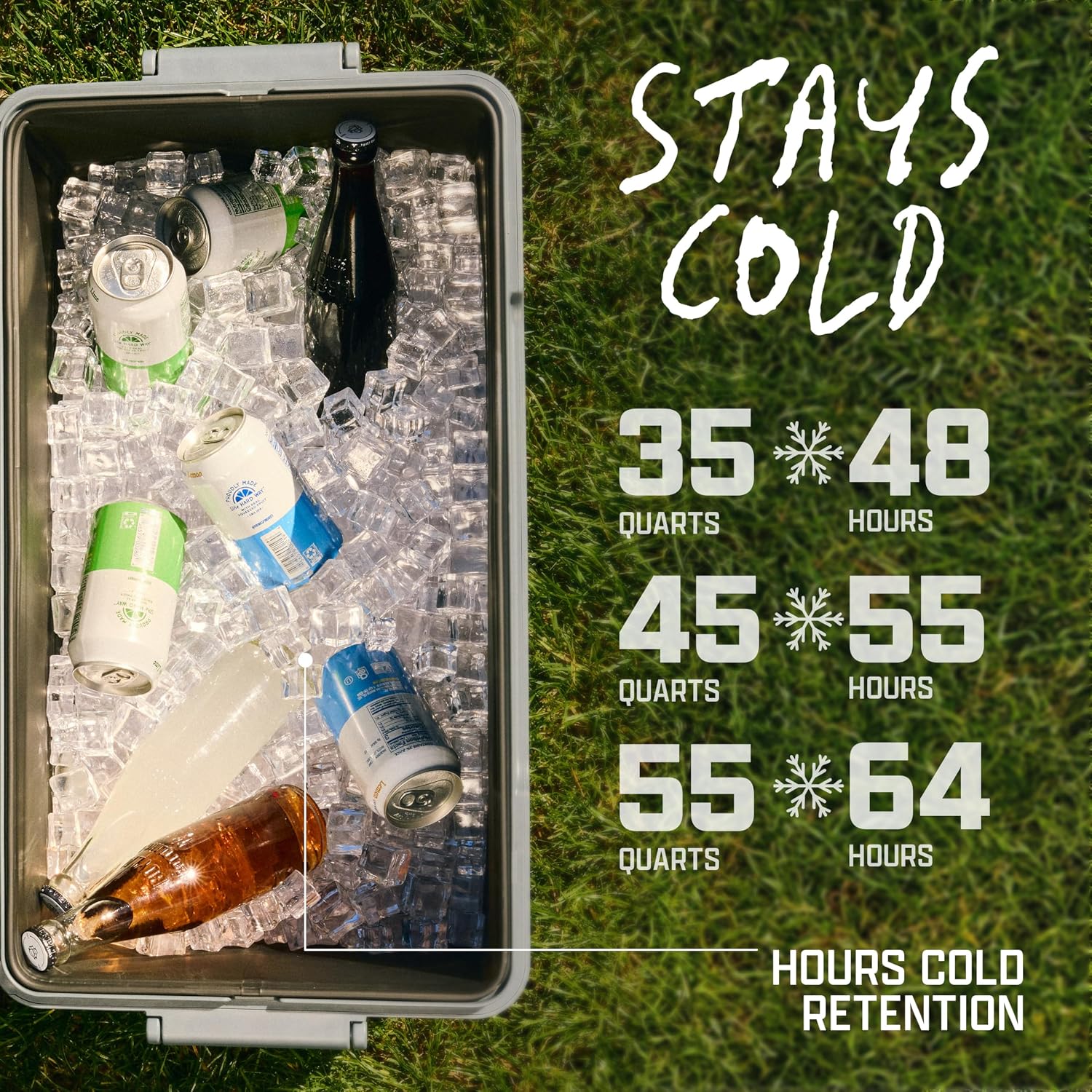Coleman Snap 'N Go 45-Quart Collapsible Hard Cooler, Portable Hard-Sided Cooler with Waterproof Removable Liner, Space-Saving & Quick Set Up, 55 Hours Cold, Mussel Grey