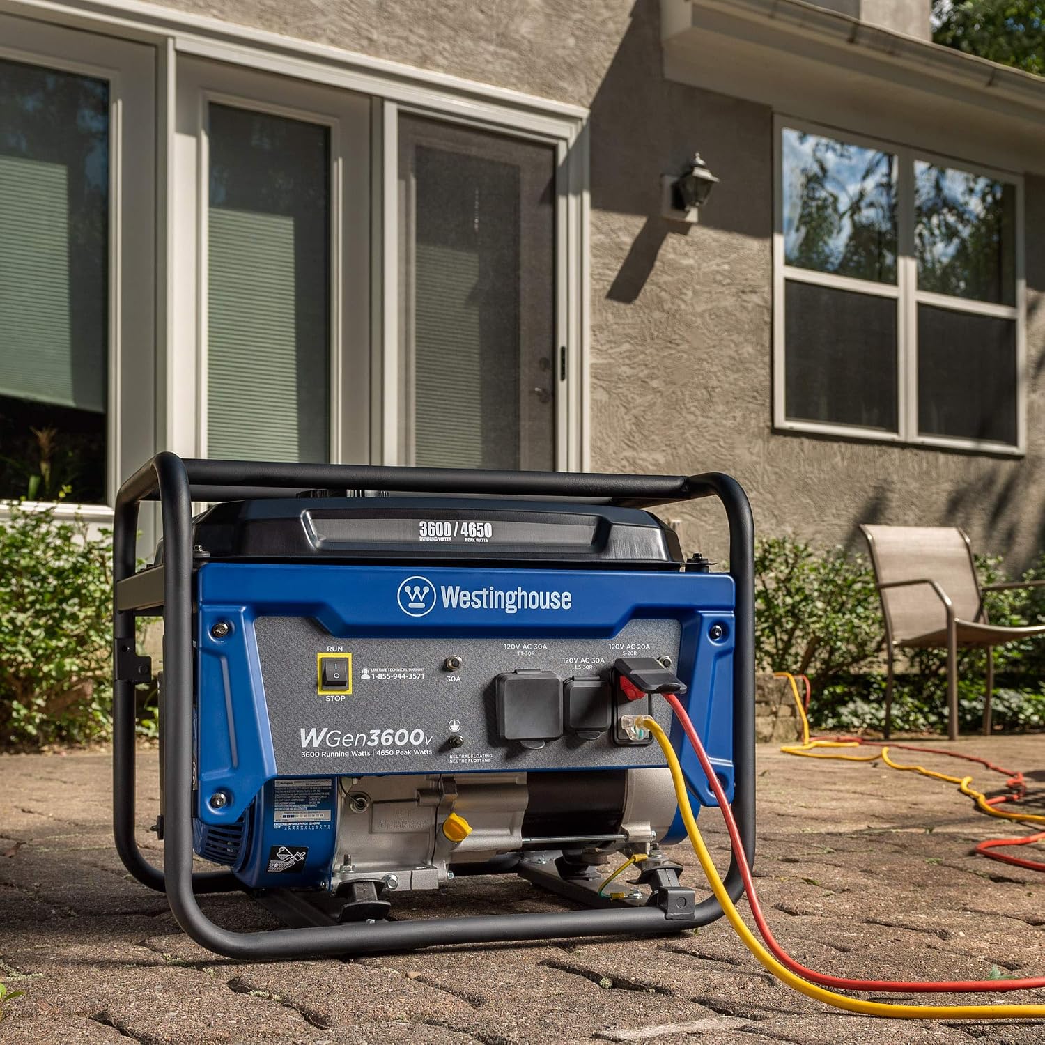 Westinghouse Outdoor Power Equipment 4650 Peak Watt Portable Generator, RV Ready 30A Outlet, Gas Powered