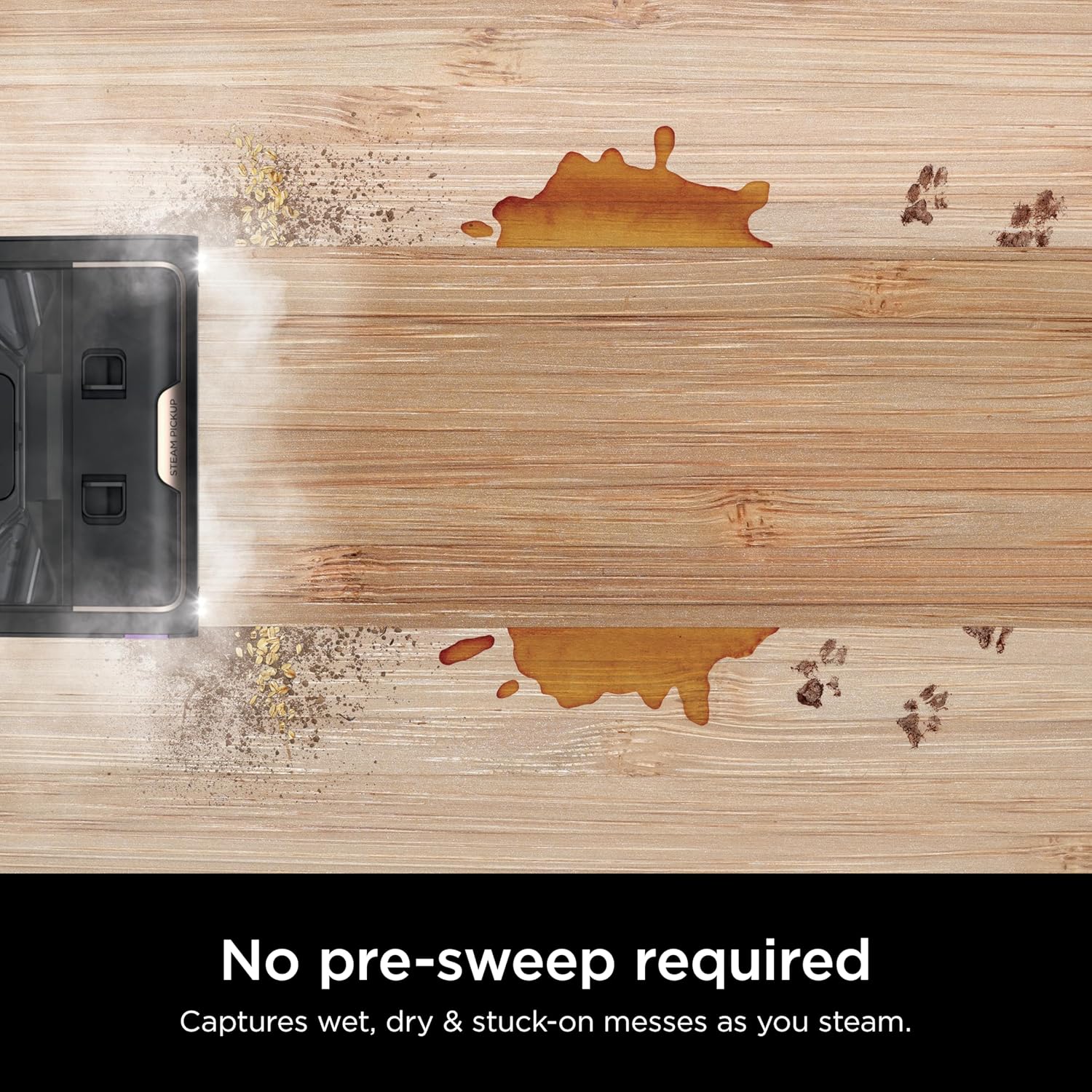 Shark Steam Pickup Lightweight 3-in-1 Steam Mop Cleaner Picks Up Debris, Deep Scrubs & Steam Sanitizes - All At Once for Home with Sealed Hard Floors like Hardwood, Tile & Laminate, SD201