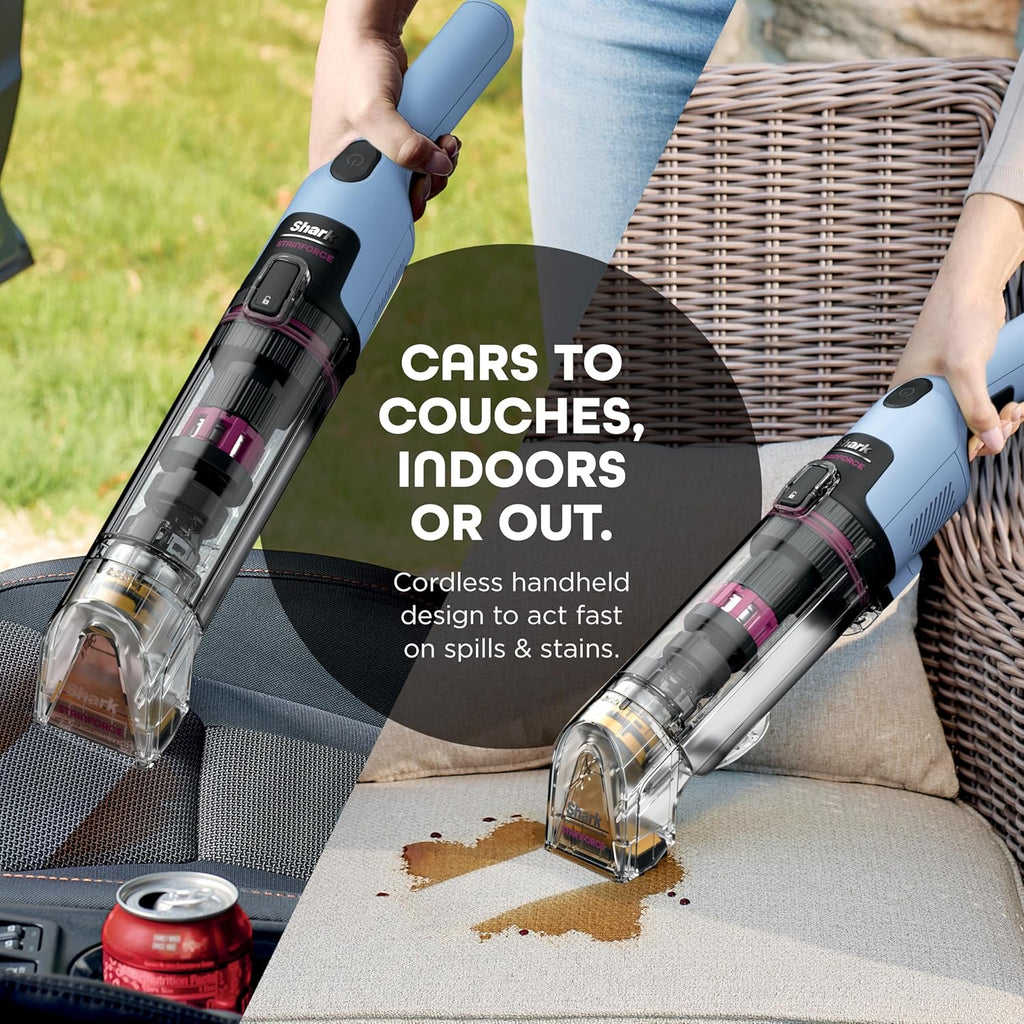 Shark StainForce Cordless Spot Cleaner, Dual-Activated Easy Spray Formula, OXY-Powered Cleaning, Indoor + Outdoor, Carpets, Upholstery, Car Seats & Stairs, Pet Urine & Odor Remover, 5" Tool, HX102BRN