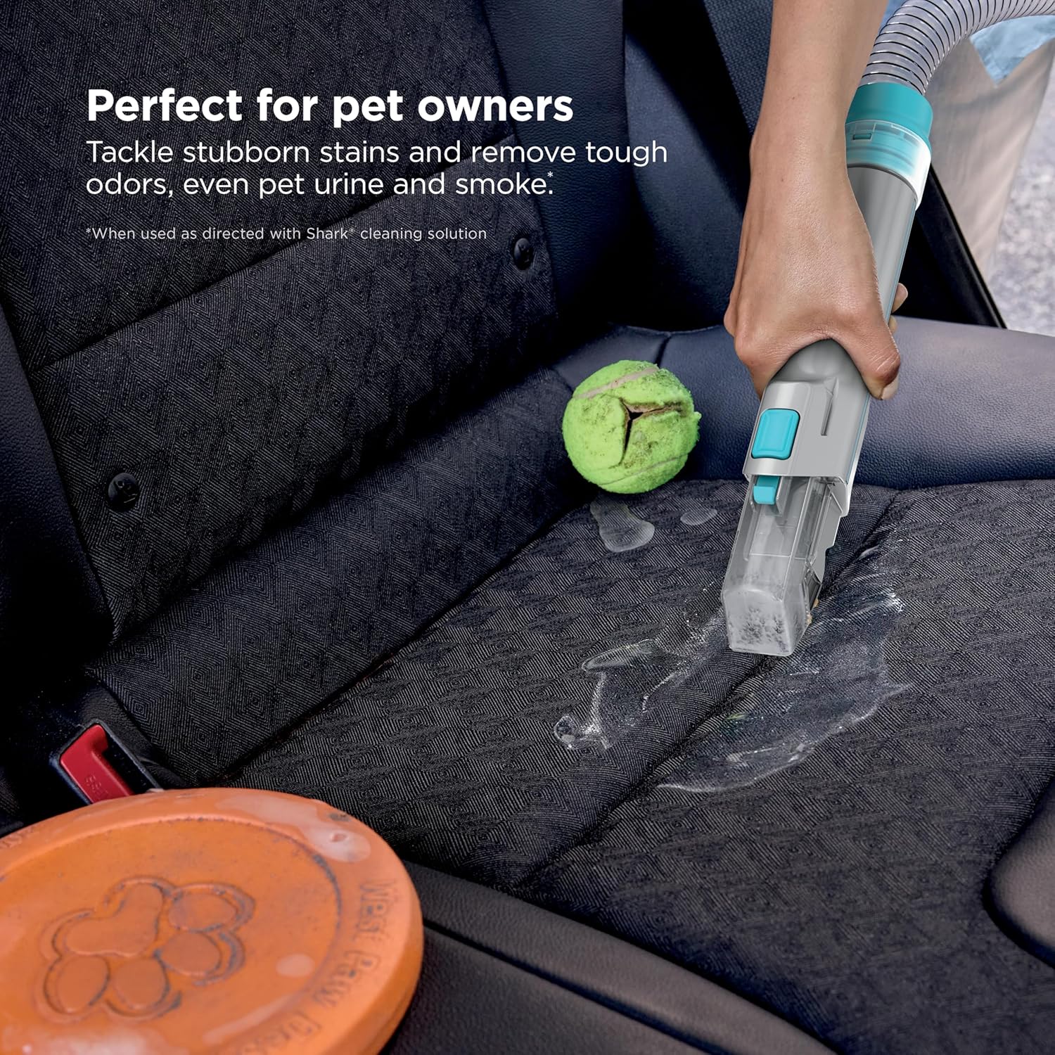 Shark StainStriker HairPro | Portable Carpet, Upholstery & Rug Cleaner | 3 Tools | Self-Cleaning | Perfect for Pets | Ultra-Powerful Stain & Odor Remover | Pet & OXY Solutions | Teal | PX253BRN
