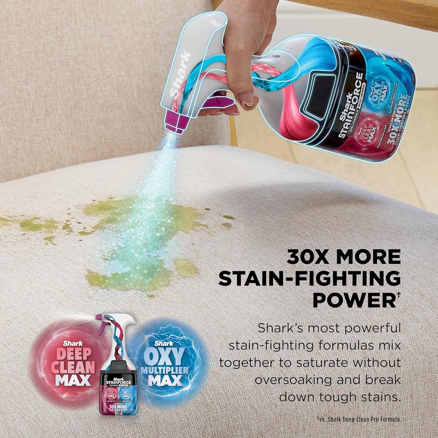 Shark EveryMess Ultra-Powerful 3-in-1 Wet Vac, Dry Vac, & Stain Eliminator with StainForce Technology, Perfect for Homes, Pets, and Cars, 3 Accessories and Cleaning Solution, Gray, VX101