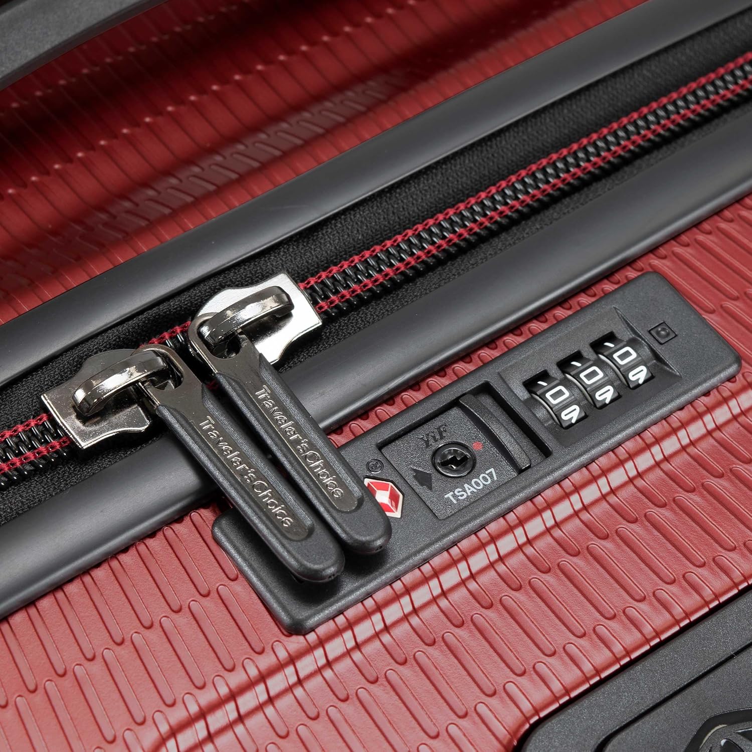 Traveler's Choice Maxporter II Polycarbonate Hardside Trunk with Spinner Wheels, Red, 22-Inch Carry-on Luggage