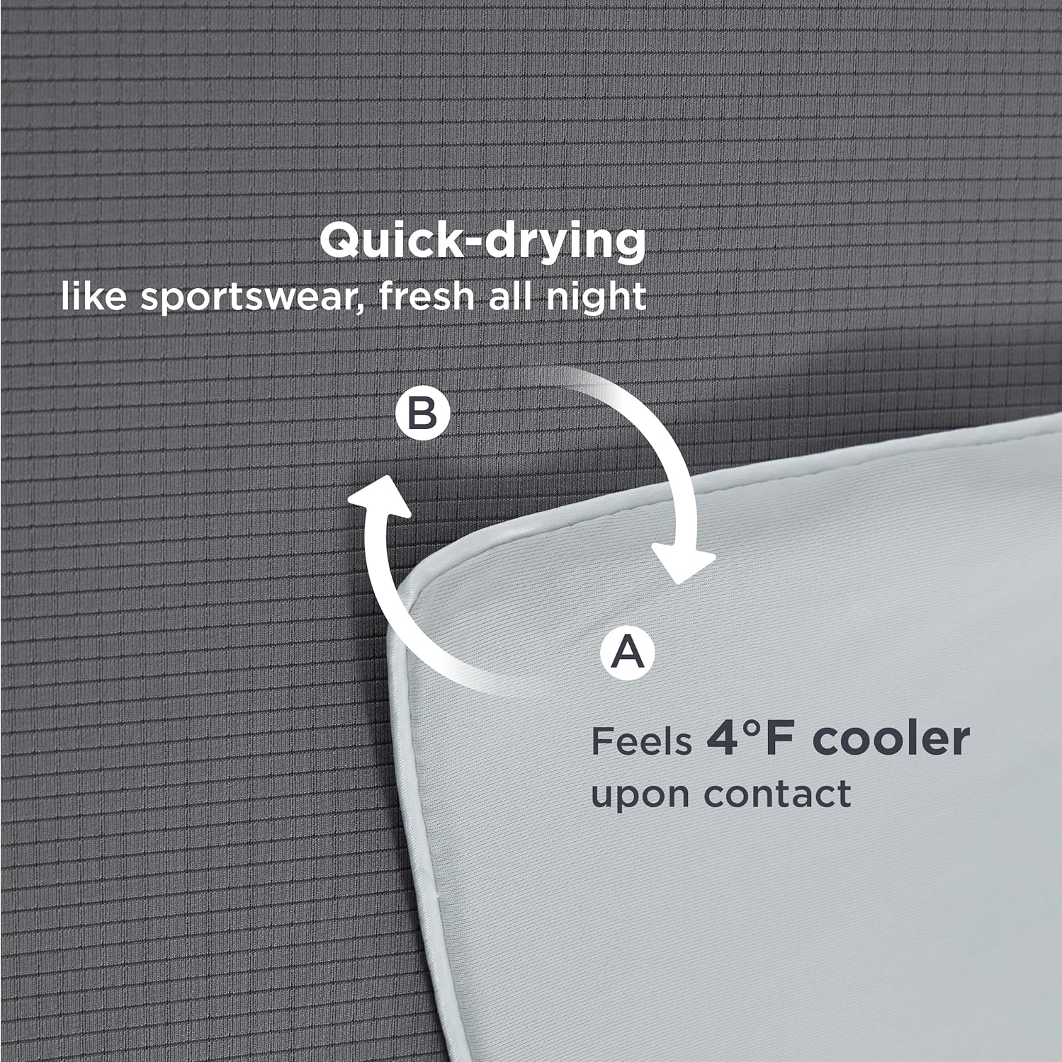 Bedsure Cooling Comforter - Cooling Blankets for Hot Sleepers, Ice Cold Summer Blanket Queen Size for Bed, Lightweight Breathable Double-Sided Comforter for Night Sweats, Grey, 90x90 Inches